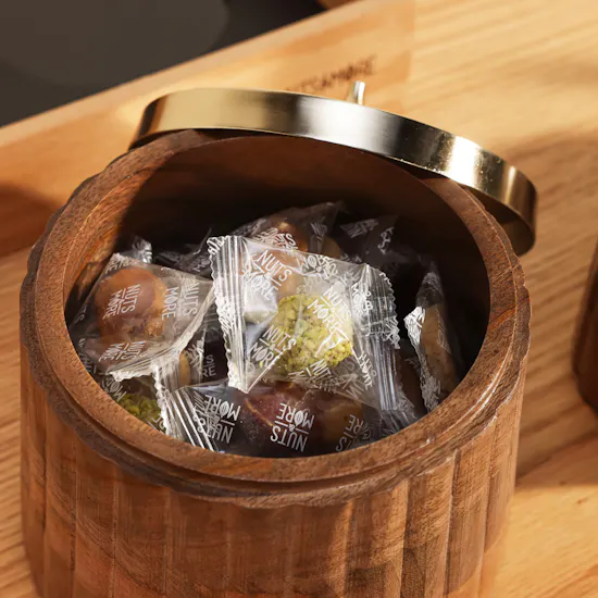 Nuts and More Luxury Wooden and Acrylic Trio Box