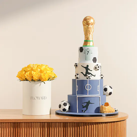 BreadTalk Your Favourite Jersey Fifa Photo Cake | Stadium Spirit Flowers