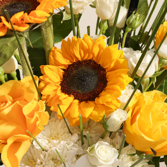 Abucci Chocolate Round Tray | Cheerful Recovery Flower Vase