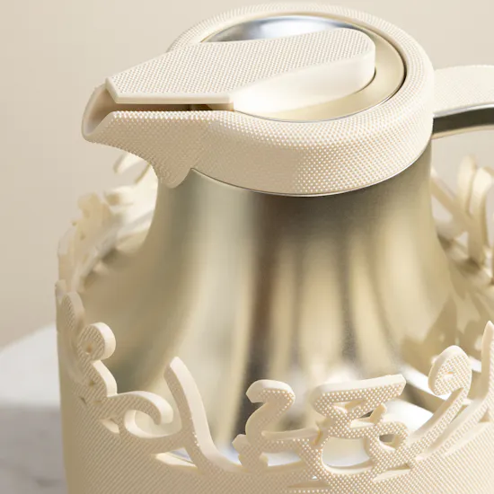 Otantik Mirral Vacuum White and Silver Flask