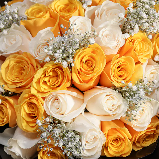 Golden Elegance Flowers Bouquet
