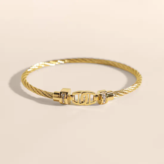 Aigner Gold-plated Small Ale Tre Women's Bangle