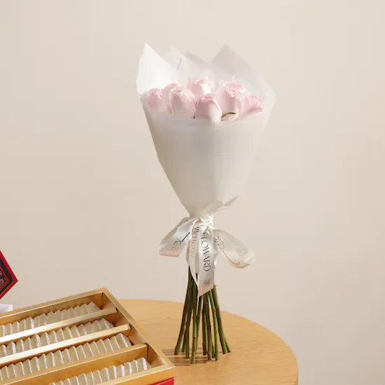 MyGovindas Diamond Kaju Katli Box | Delicate Touch Flower Bouquet