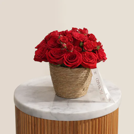 Ruby Reverie Roses Vase