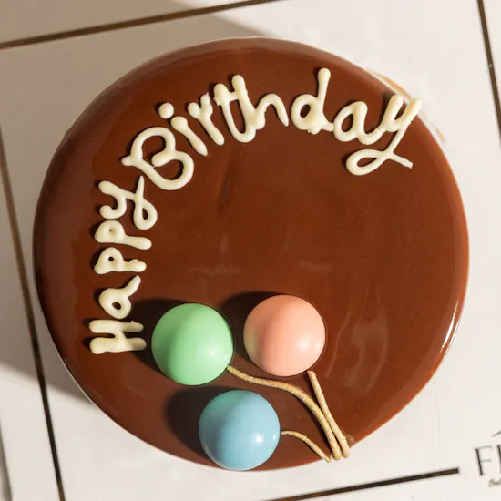 Fleur Happy Birthday Fudge Chocolate Cake