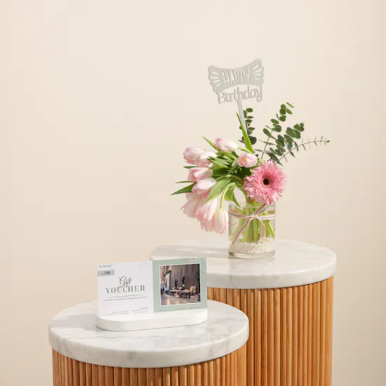 Joyous Hands Spa Gift Voucher | Birthday Flowers Vase