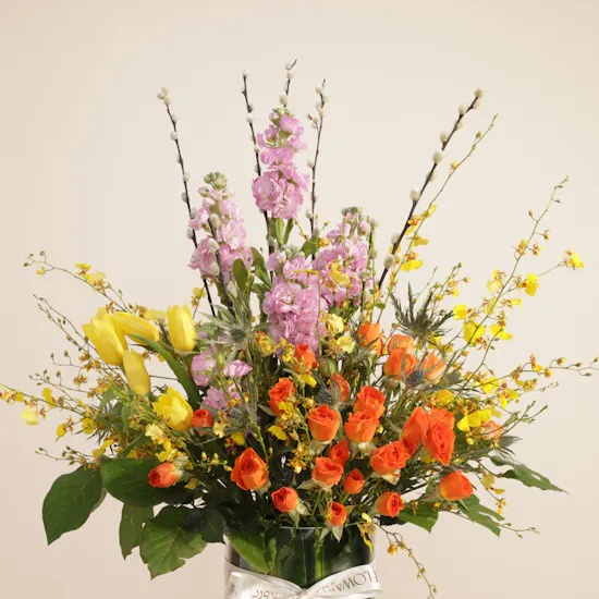 Sunlit Harmony Flowers Vase