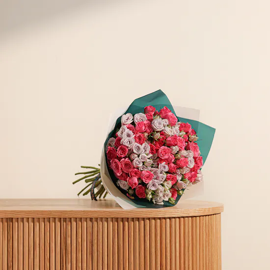 Pastel Romance Baby Rose Bouquet