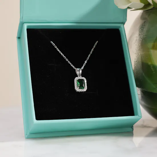 Zia Emerald Pendant Necklace | Birthday Flowers
