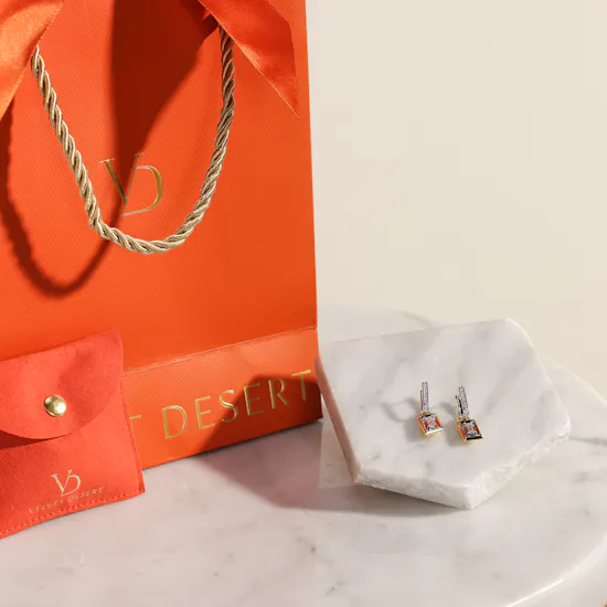 Velvet Desert Sublime Emerald-cut Gold-plated Hoop Earrings