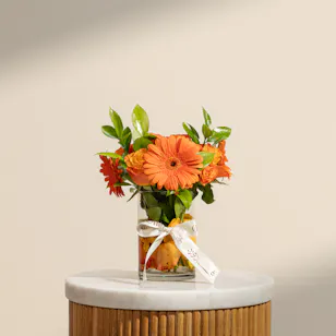 Warm Orange Hues Flower Vase