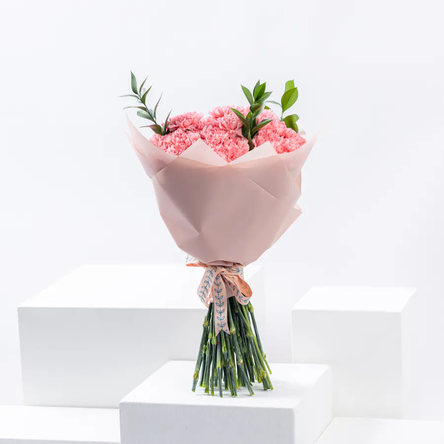 Warm Pink Bouquet | 50 Pink Carnations 1
