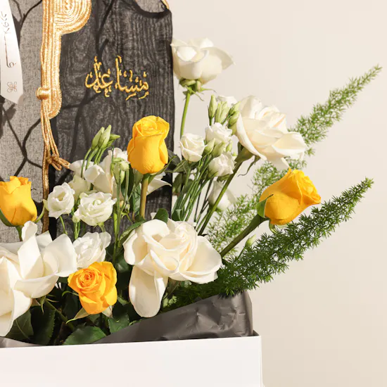 Belovedone Personalized Baby Boy Bisht | Elegant Flowers Arrangement