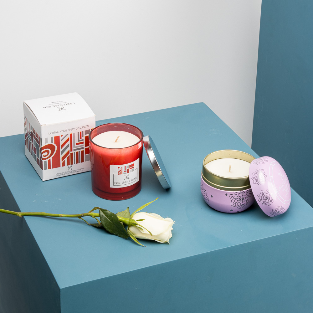 مجموعة شموع من كاندل كونيكشن | جوري بيضاء