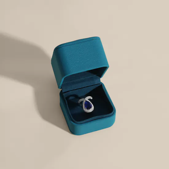 Floward Sapphire Tiara Silver Women's Ring | Size 8