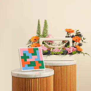 Floward Unity Acrylic Puzzle | Colorful Birthday Flowers 