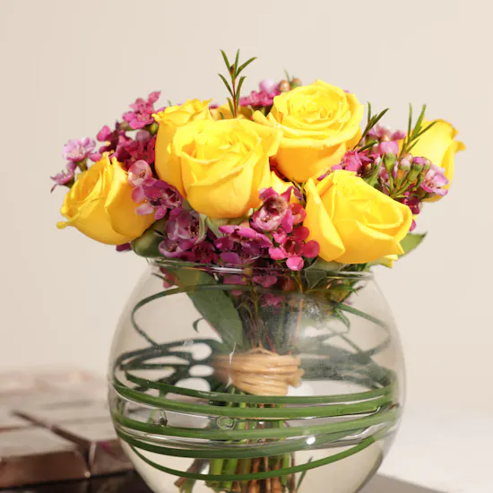Floward Get Well Soon Chocolates | Rose Vase