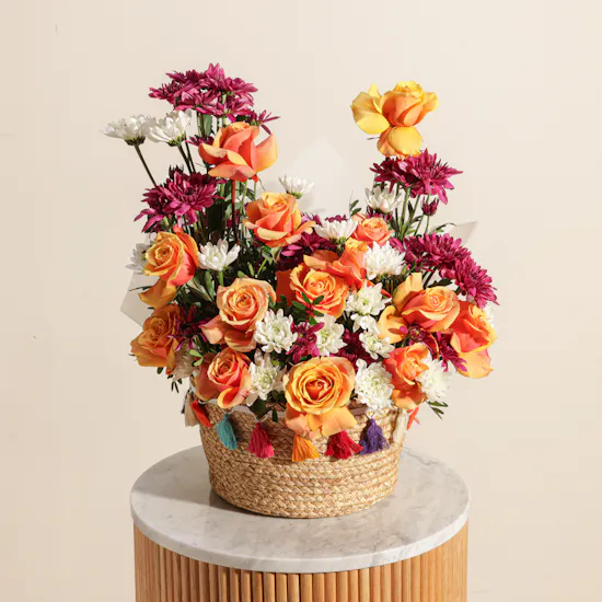 Sunny Flowers Basket