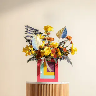 Colorful Blooming Flower Vase