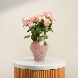 Strawberry Blush Flower Vase Strawberry Blush Flower Vase