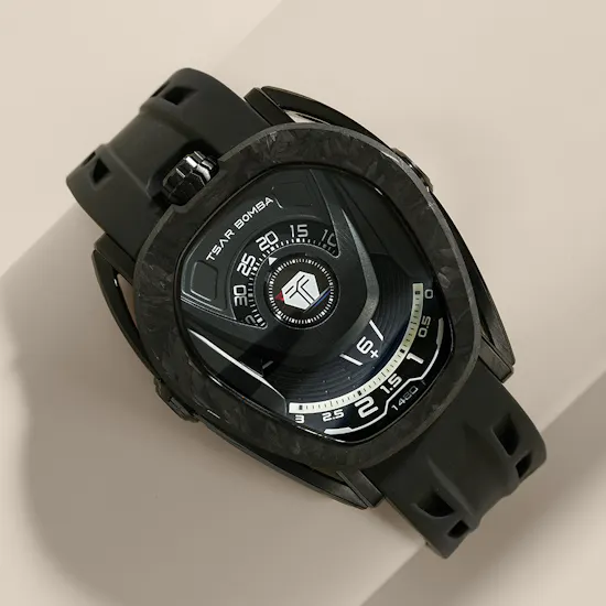 Tsar Bomba Reactor Automatic Black Carbon Fiber Men's Watch