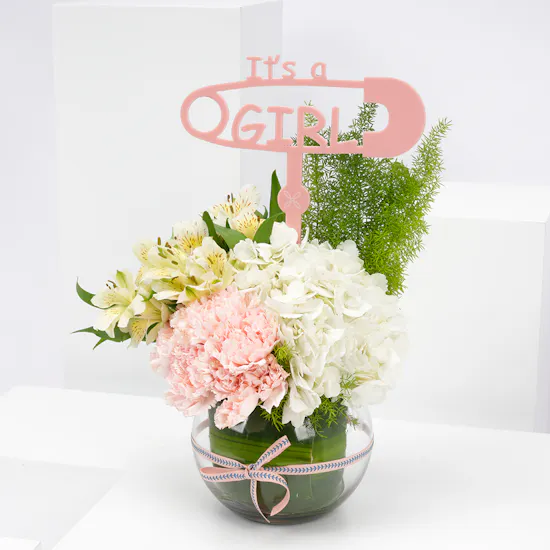 Lovely Baby Girl Blooms Vase
