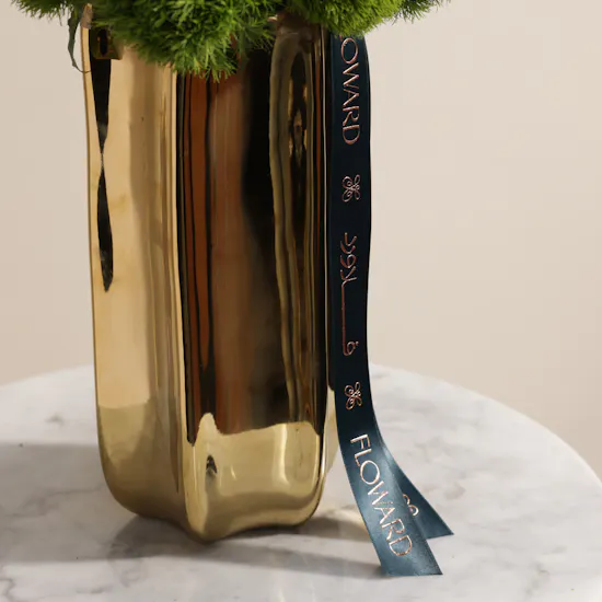 Golden Contour Flower Vase