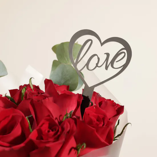 Zia Heart Charm Necklace | Eternal Love Bouquet