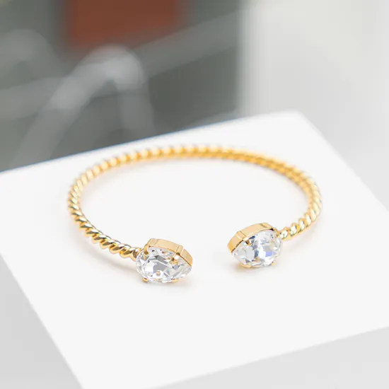 Caroline Mini Drop Bracelet-Crystal