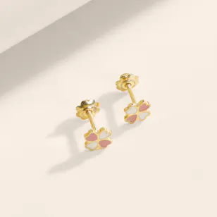 Damas Ara Heart Gold Stud Kid's Earrings Damas Ara Heart Gold Stud Kid's Earrings
