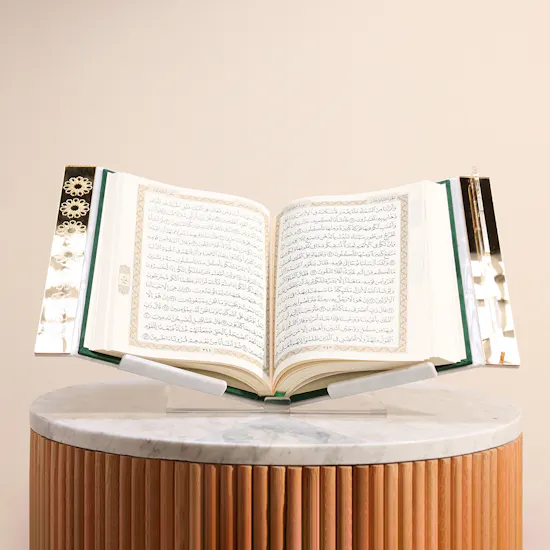Holy Quran Green with Acrylic Stand