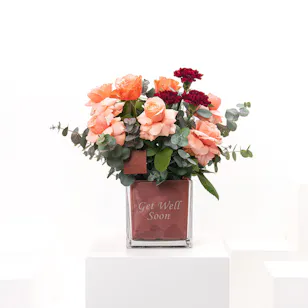 Engraved Get Well Soon Vase Engraved Get Well Soon Vase