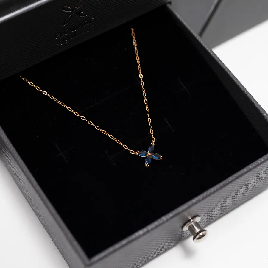Nava Jewelry Gold Flower Necklace | Preserved Peony 1