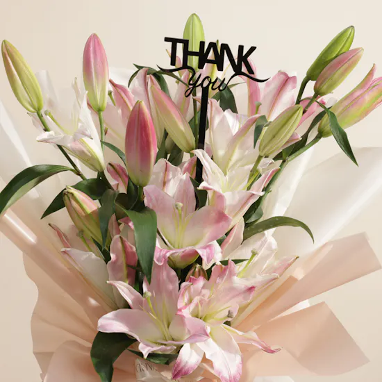 Gentle Thank You Flowers Bouquet