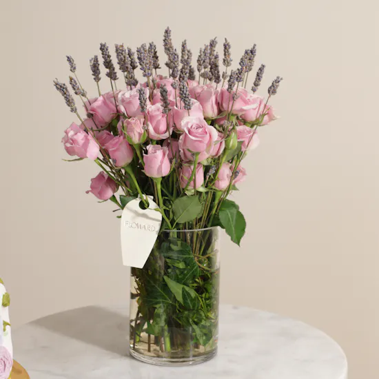Floward Floral Layers Birthday Cake | Whisper Flowers Vase