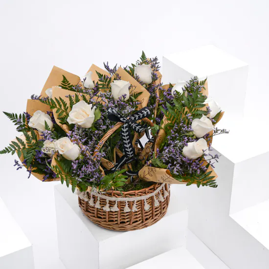 Elegant Flowers Basket