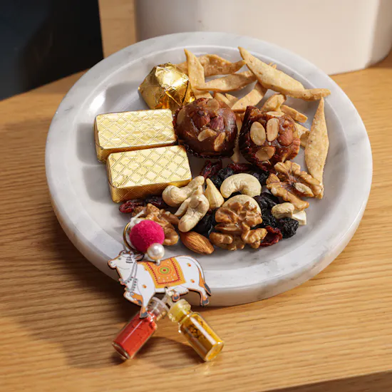 MyGovindas Rakhi Mixed Sweets Hamper | Fragrant Celebration Perfume and Flowers