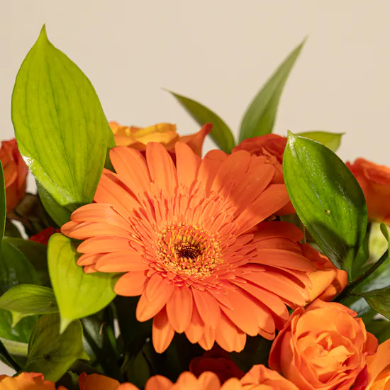Warm Orange Hues Flower Vase