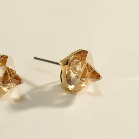 Swarovski Chroma Stud Gold Plated Women's Earrings