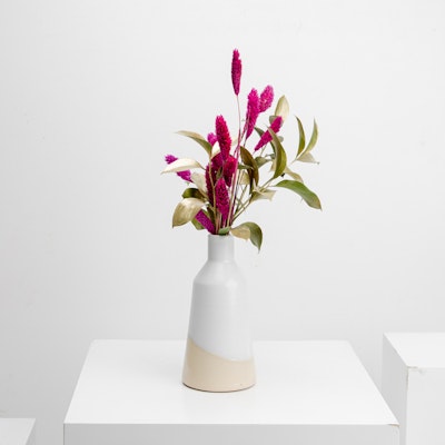 Tip of the Day Vase with Dried Flowers
