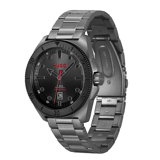 Hugo Men's Grey Watch | Blossoming Flowers