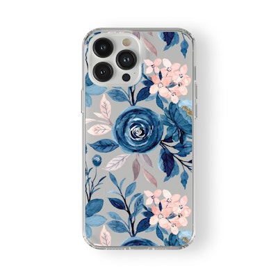 CaseBasha Floral Pink & Blue iPhone Cover