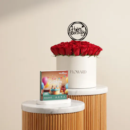 Wondergifts Happy Birthday Gift Voucher | Stunning Flower Box