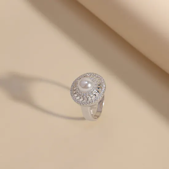 The Princess Pearl Set | Silver and Ruby Stones
