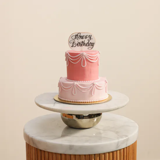 Madeleine Pink Happy Birthday Cake