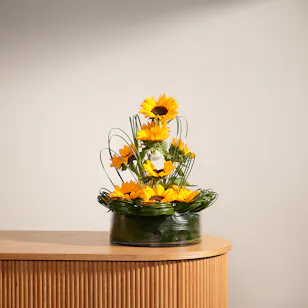 Cheerful Sunflowers Vase