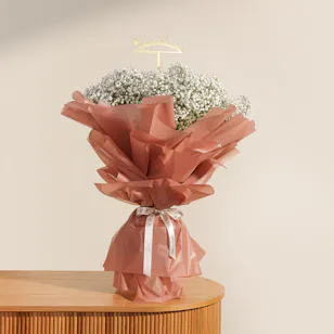 Delicate Congrats White Bouquet Delicate Congrats White Bouquet