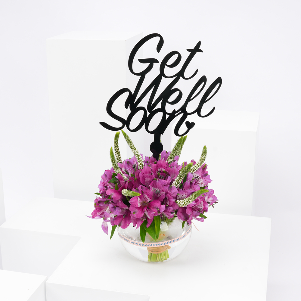 السترومريا الشفاء العاجل | مزهرية زجاجية