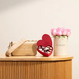 Marc Jacobs Mini Crossbody Bag | Fleur Belgian Chocolate Box and Stunning Flowers 