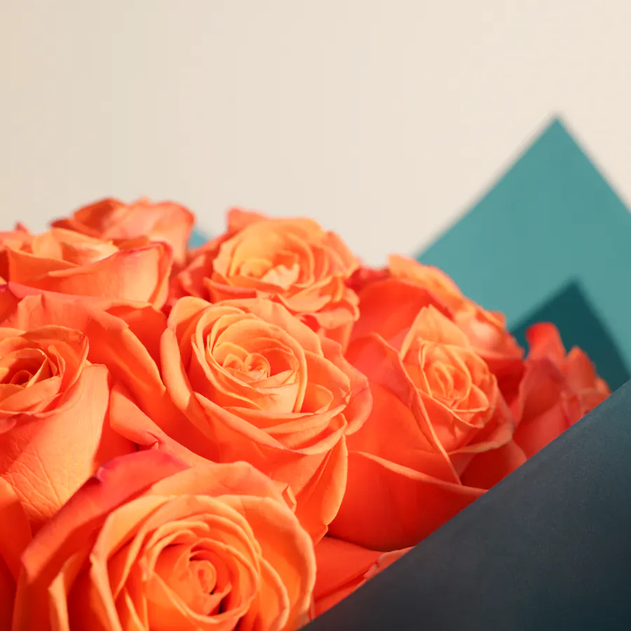 Orange Roses Bouquet | 35 Flowers 2